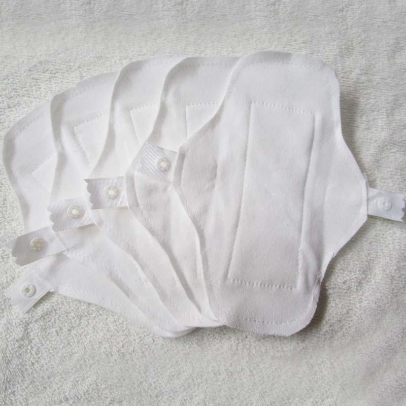 

Women's Panties 5 Pcs Super Thin 100% Cotton Reusable Cloth Pads, Waterproof Lady Daily Use Panty Liners Women Feminine Hyqiene 17.5cm, 5pcs 02
