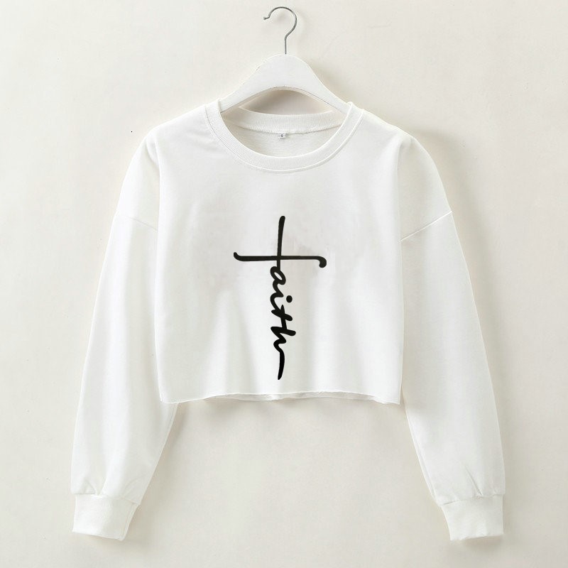 

2021 New Design Autumn Casual O-neck Crop Top Ins Letter Print Short Fashion Popular Long Sleeved Sweatshirt Women's Myaq, Short yellow