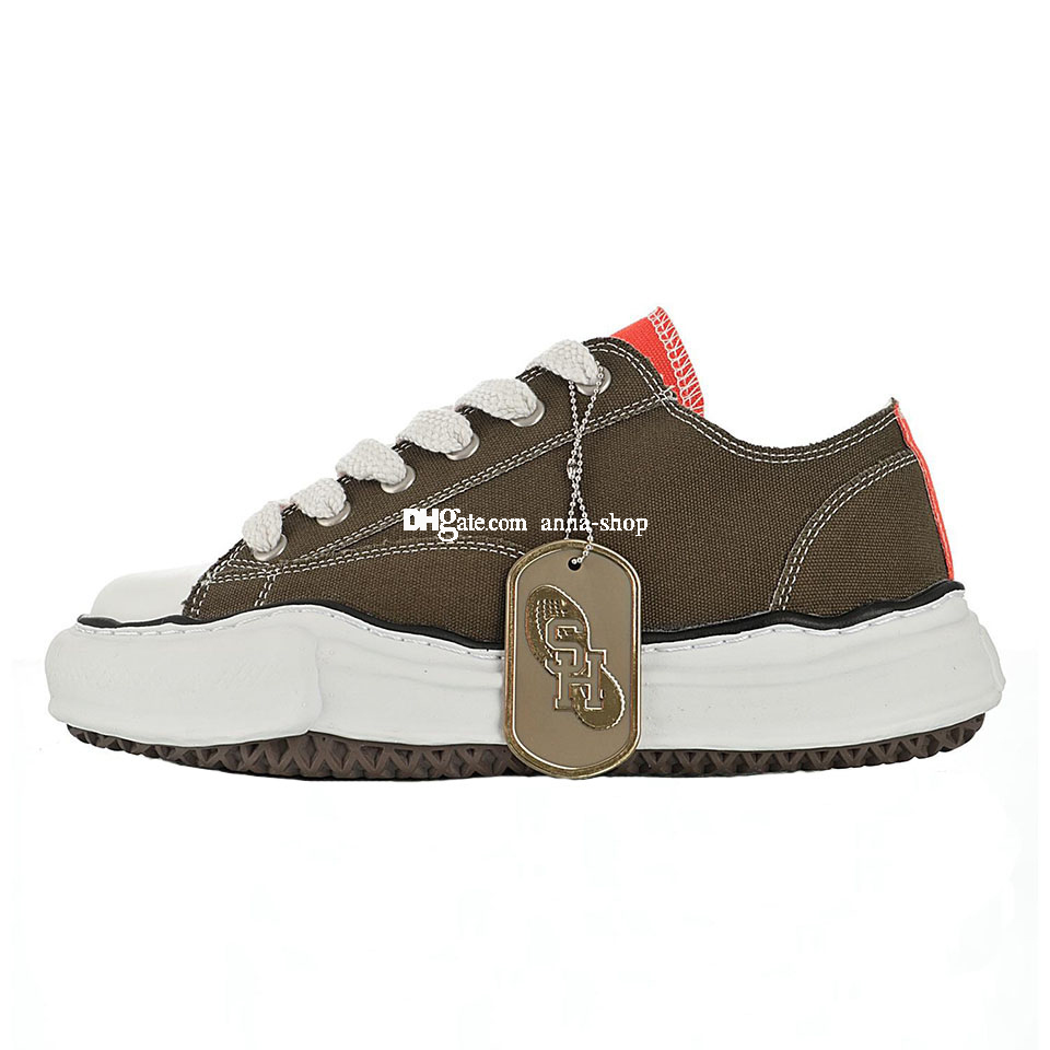 

Maison Mihara Yasuhiro Low Canvas Shoes for Men Nigel Cabourn Sneakers Mens Original Sole Sneaker Womens Designer Sports Shoe Women Sport Platform in Brown, 1 36-45