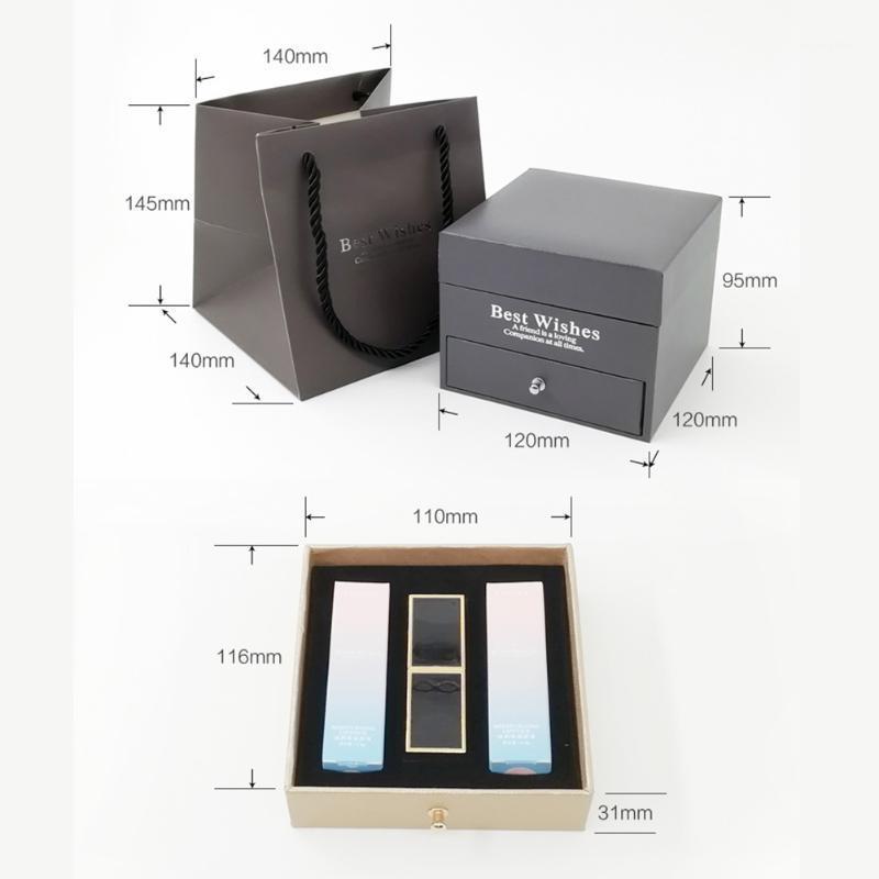 

Gift Wrap Everlasting Flower Storage Box Women Jewelry Earrings Gifts With Bag GR5