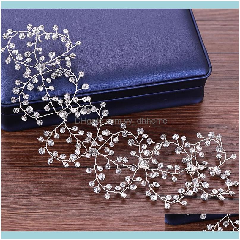 

Jewelry Jewelrywomen Rhinestone Headband Wedding Hair Ornaments Bridal Hairband Decoration For Headpiec Clips & Barrettes Drop Delivery 2021