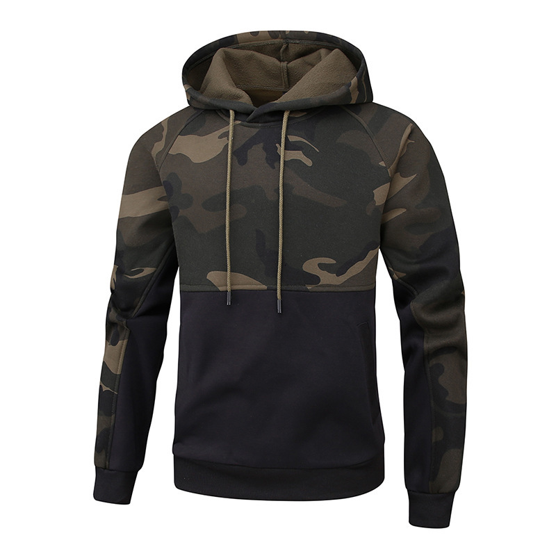 

2021 New Fashion Pullover Men's Camouflage Fall Winter Military Hoodie Men Man Tracksuit Zodf, Khaki