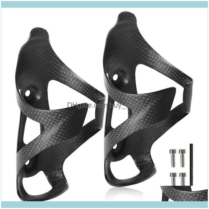 

Aessories Sports Outdoors2Pcs Ultra-Light Full Carbon Fiber Bicycle Bike Drink Water Bottle Cage Holder Brackets For Road Mtb Cycling Bottle