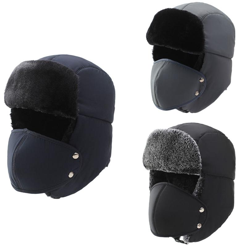 

Winter Waterproof Lei Feng Hat Outdoor Cold and Warm Cycling Hat Plus Velvet Thick, Blue