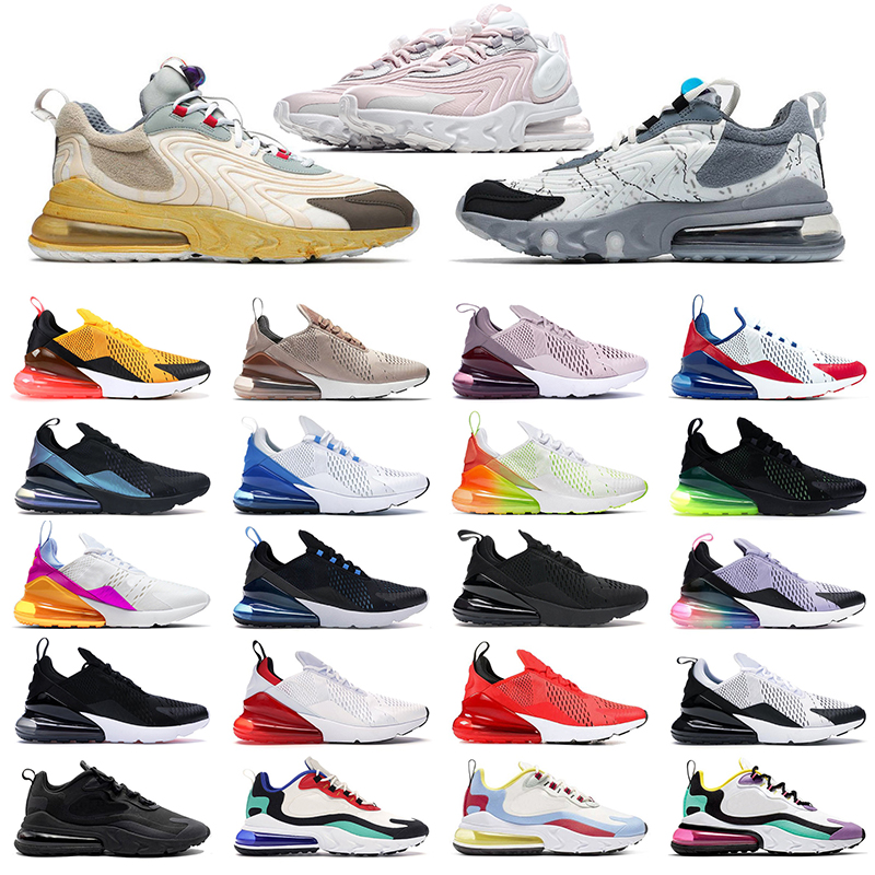 

270 mens running shoes react Triple Black Summit White Barely Rose Cactus tea Berry Bauhaus 270s women breathable University Red sports sneakers outdoor