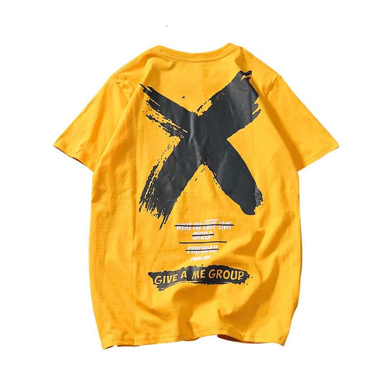 

2021 New Arrival Homme Casual Malha Cross Summer Single Youth Short Male O-neck Cotton Printer t Shirt Hot Sale 2hjp, Yellow