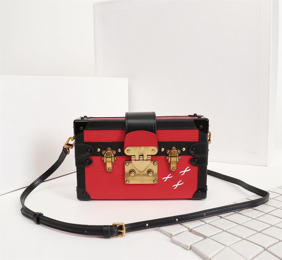 

Fashion Petite Malle handbags ladies small checkered girls shoulder bags high quality women handbags luxury casual leather shoulder bag94219