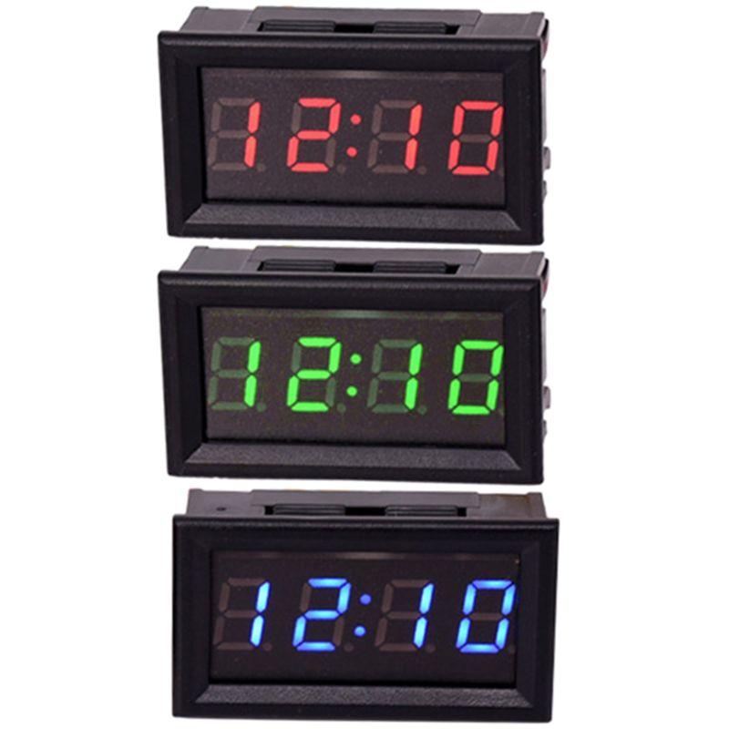 

LED DIY Vehicle Electronic Clock KIT Car Motorcycle Timer LED Digital Display Power-off Memory DC4.5-30V Red Green Blue
