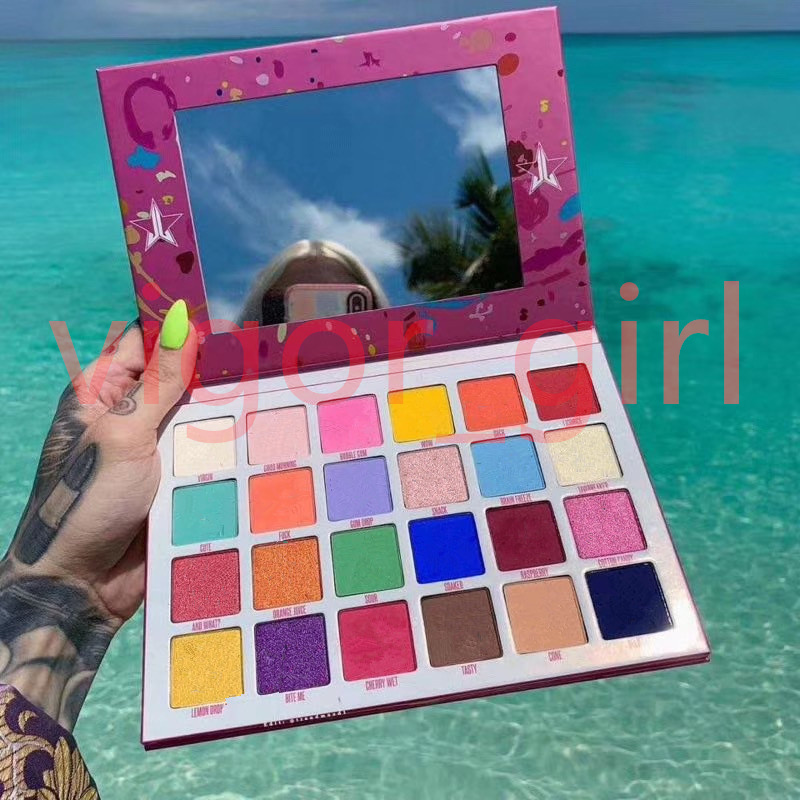 

New Makeup Eye Shadow Five Star Shadows Palette 24 Colors matte shimmer Palettes cosmetics for girl Free ship, Mixed color