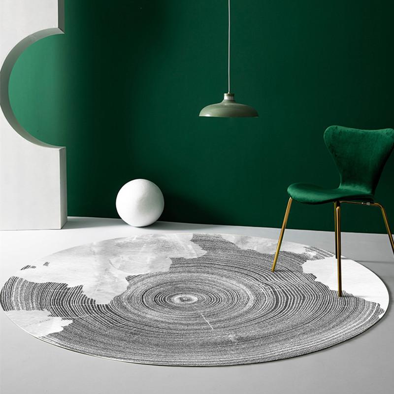 

Carpets Nordic Grey Series Round Rug Living Room Modern Coffee Table Floor Mat Carpet Bedroom Study Chair Home Decor