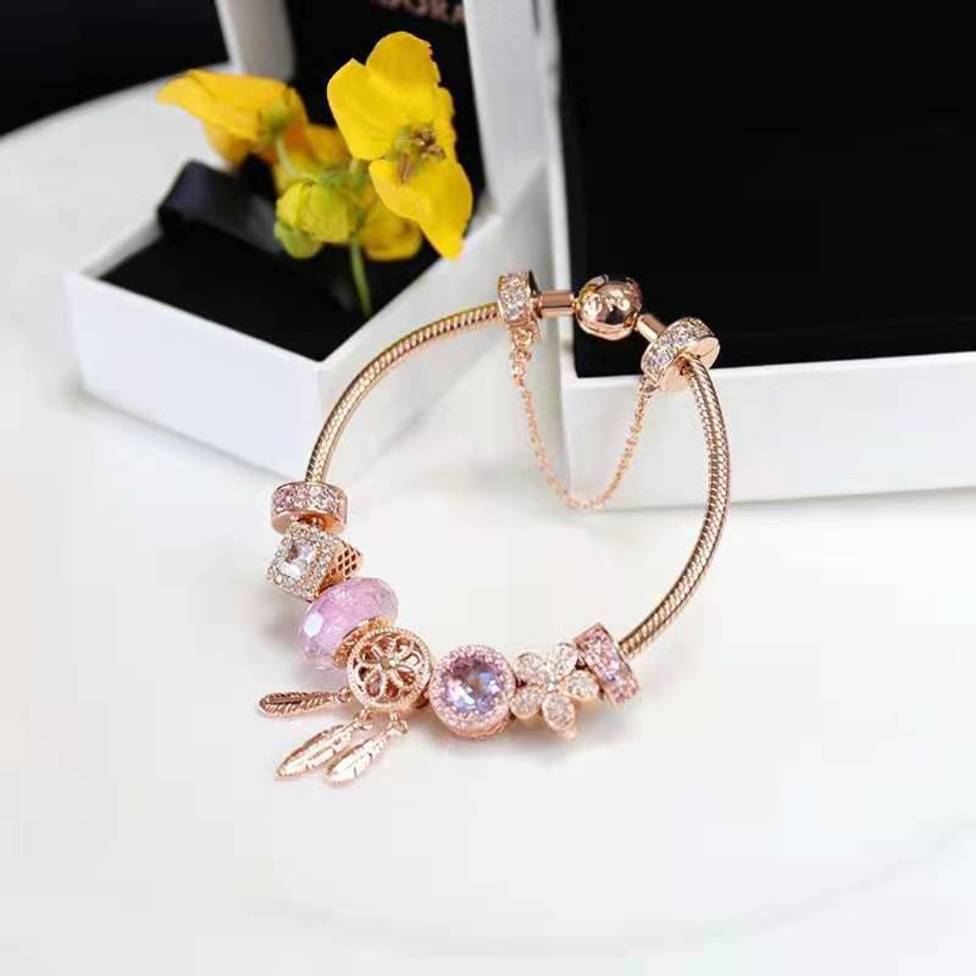 

Only Pando Latin American rose gold series bracelet dream catcher pendant fashion new products give gifts, Golden;silver