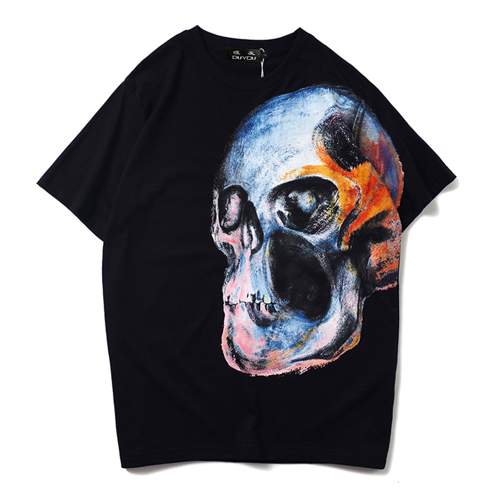 

2021 New Do Crnio Homens Preto Puerizado-de Manga Curta T-shirt Das Mulheres T-shirts Dos Desenhos Animados Parttern | Streetwear Ci6w, Black