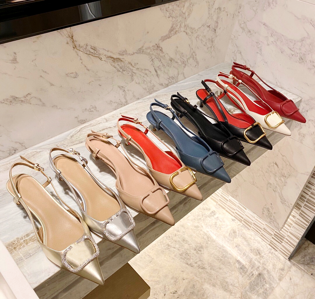 

TOP Designer Casual Shoes Luxury Women High-heeled Sandals Wedding Party Ladies' Dress Shoes 100% Leather Sexy Fashion Glisten Ornament High quality Fat Big Size 35-41, #2