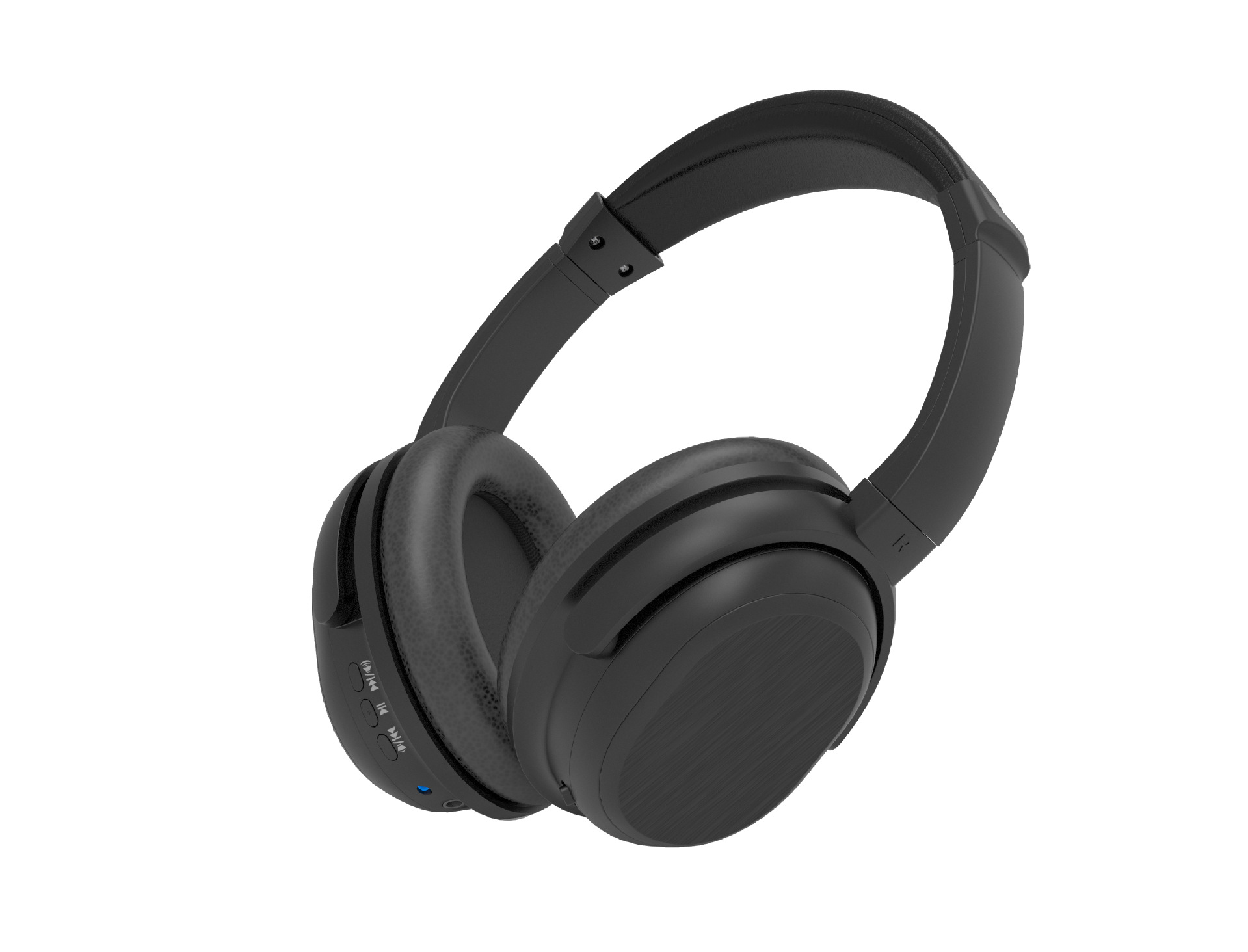 

Bluetooth Headphones ANC Active Noise Cancelling In-Ear 5.0 Over-Ear Wireless Headsets, Black