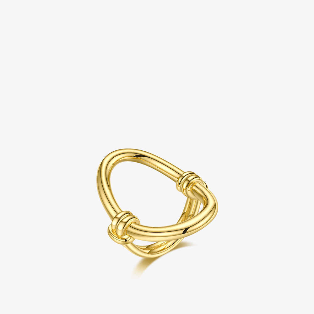 

ENFASHION Oval Hollow Ring Gold Color Stainless Steel Curve Finger Rings Women Fashion Jewelry Party Gifts Anillos R204038