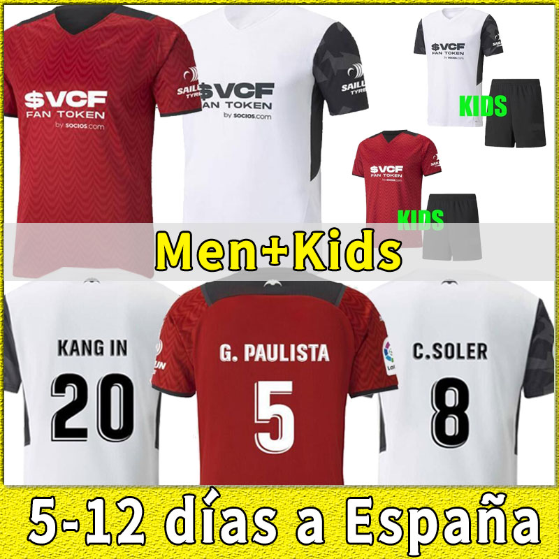 

21 22 valencia soccer jerseyS CF 2021 2022 KIDS HOME AWAY GUEDES GAMEIRO Florenzi OLIVA GAYA camisetas de futbol RODRIGO M.Gomez Men JERSEY, Black;yellow