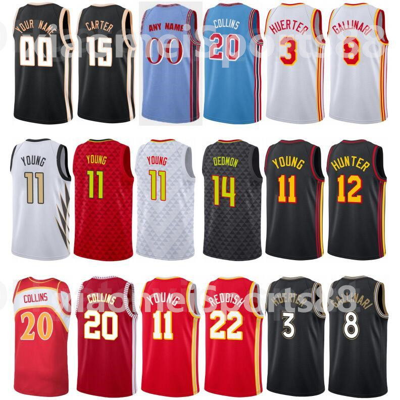 

Print Basketball Danilo Gallinari Jersey 8 Kevin Huerter 3 Cam Reddish 22 Trae Young 11 DeAndre Hunter John Collins City Earned Edition, As shown in illustration