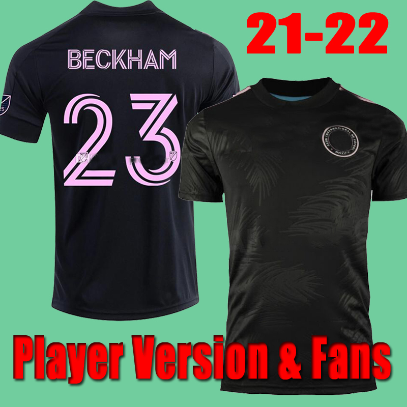

Player Version 21 22 Inter Miami CF soccer jerseys Long Sleeve HIGUAIN men kids Fans BECKHAM PIZARRO Matuidi Black white 2021 2022 Football Shirts, 20-21 black