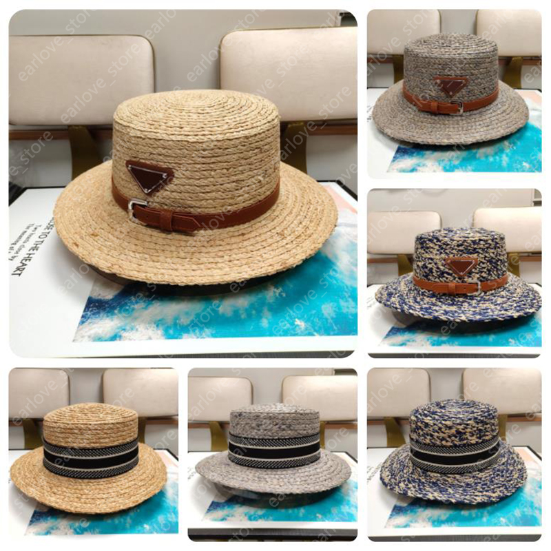 

Fashion Summer Bucket Hat Womens Straw Wide Brim Hat Women Beach Bucket Hats Garden Styles Casquette, Blue;gray