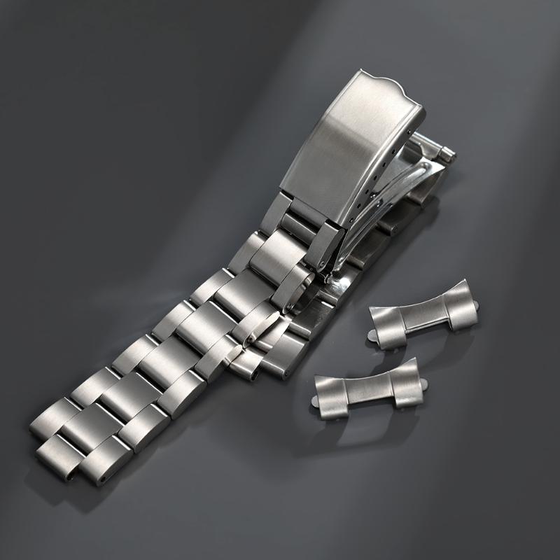 

Watch Bands 18mm 19mm Oyster Solid Stainless Steel Bracelet Strap Fit For 5