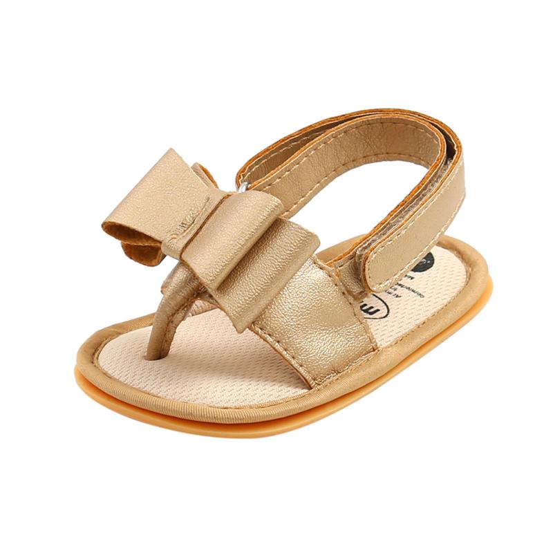 

First Walkers Boys Shoes Sandals Sole Flat Girls Rubber Bow Walking Soft Summer Baby Non-Slip