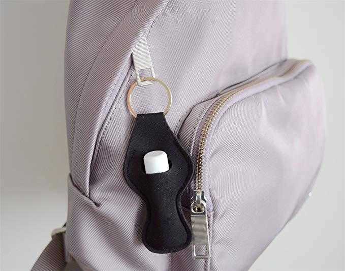Keychain Holder Lanyard, Black Color Design Chapstick Holder Keychain 
