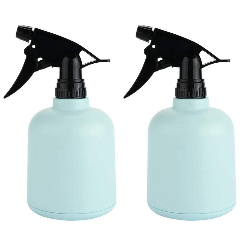 

600Ml Spray Bottle Plants Set Of 2, Adjustable Atomizer Flower Sprayer Plastic Fine Mist Watering Can Small (Blue, Photo color