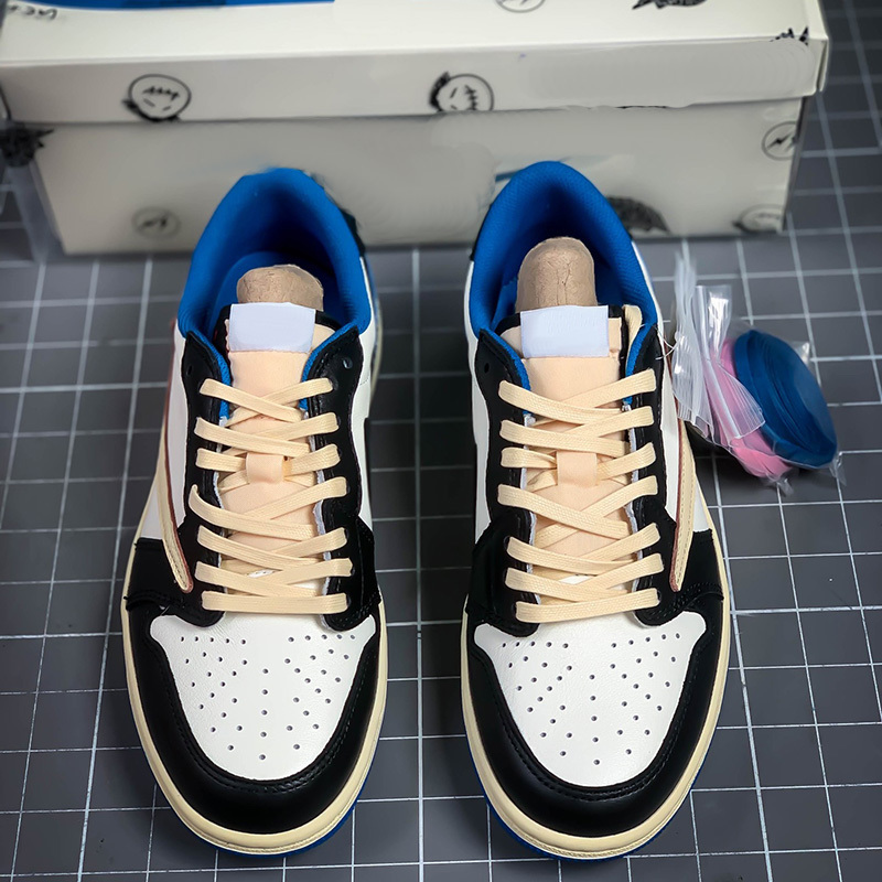 

1 Military Blue TS Shoes Travis Fragment Design OG 1S Low Mens Basketball Luxury designer JumpmanWomens running Sports Sneakers, #1