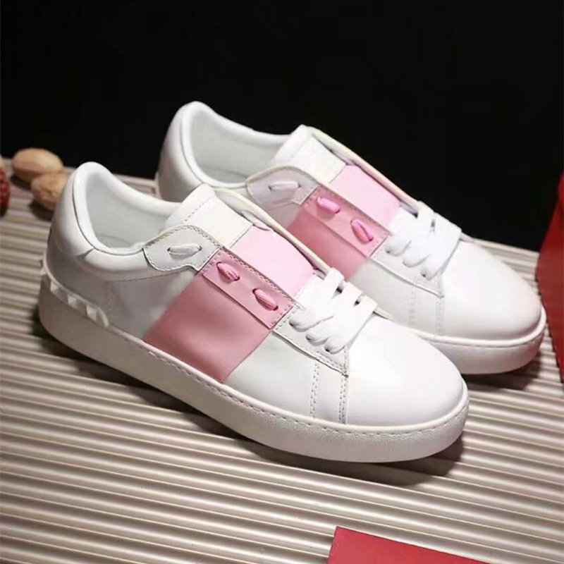 

2022 Top Quality Mens Womens Casual Shoes Fashion White Leather Pelle Appartamento Dress Party Dimensione EUR 36-46, Customize