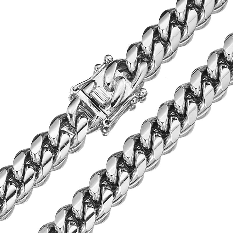 

Chains 7-30inches Long Mens Necklace Or Bracelet Jewelry 12MM Wide Silver Color Cuban Curb Link Chain Stainless Steel