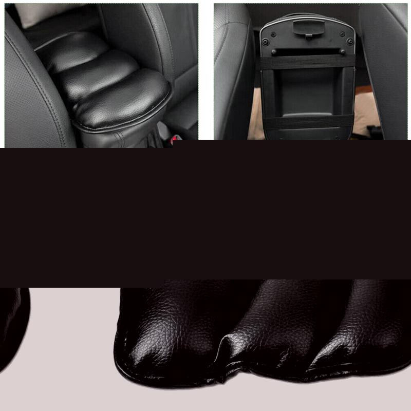 

Seat Cushions 1X Black PU Auto Console Central Armrest Soft Pad Cushion Cover Mat For Universal Car Box Padding Protective