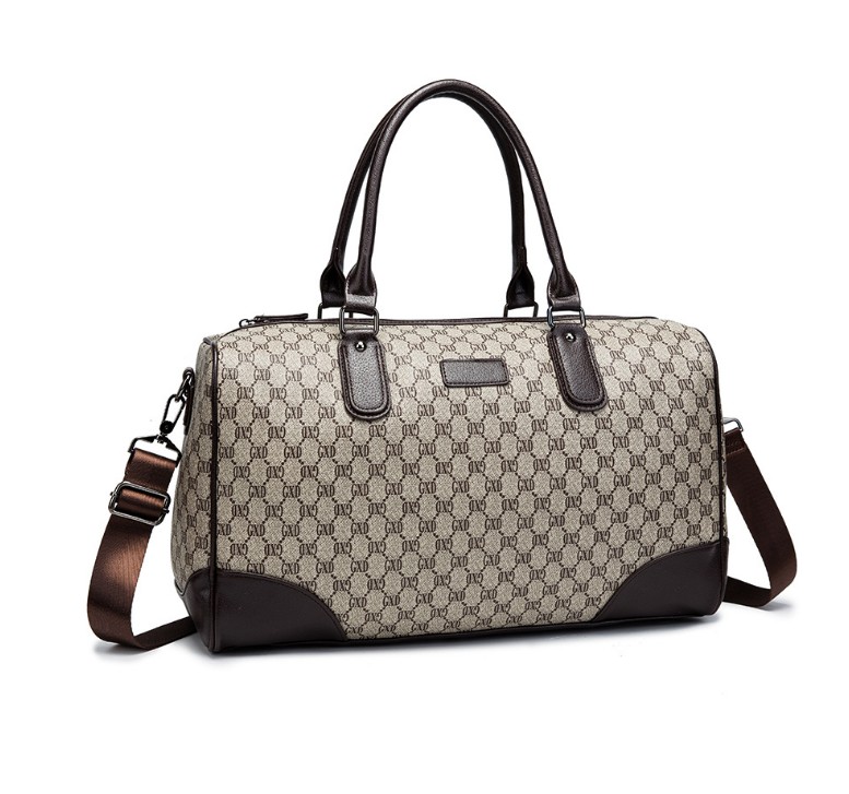 

Design Women Men Travel Duffle Bag Plaid Leather Waterproof Large Capacity Fitness Gym Boarding Bags Male luxurys Luggage Handbags For Girls Boys 45cm 55cm, With logo