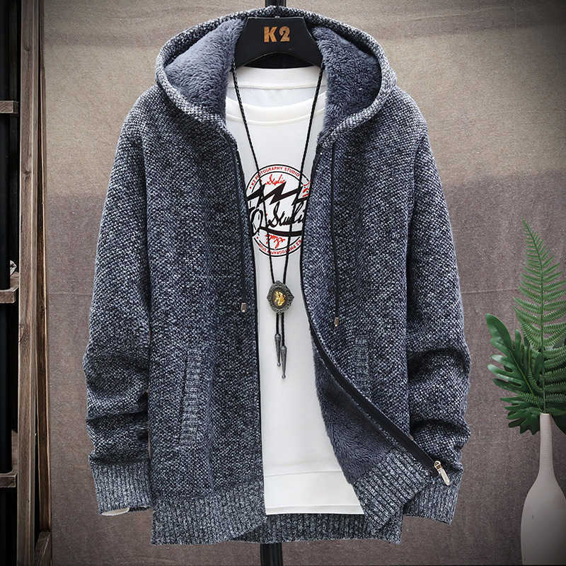 

Winter Arrival Men's Knitted Thicken Mens Coats Male Sweater Casual Keep Warm Male Cardigan Red Sweaters Men Size M-3XL 210603, Nw6602coffee