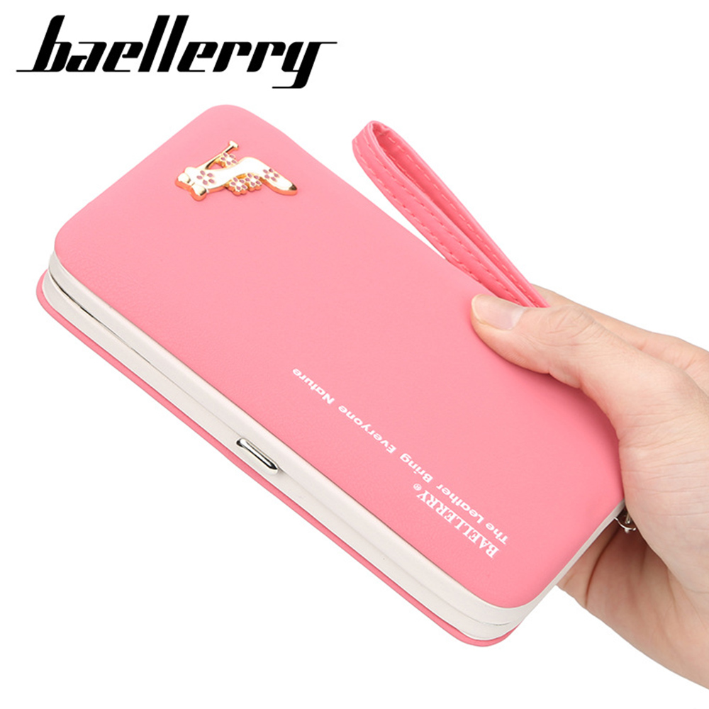 

Women's Card Holders Cellphone Pocket PU Leather Money Bag Clutch Wallets, Light pink