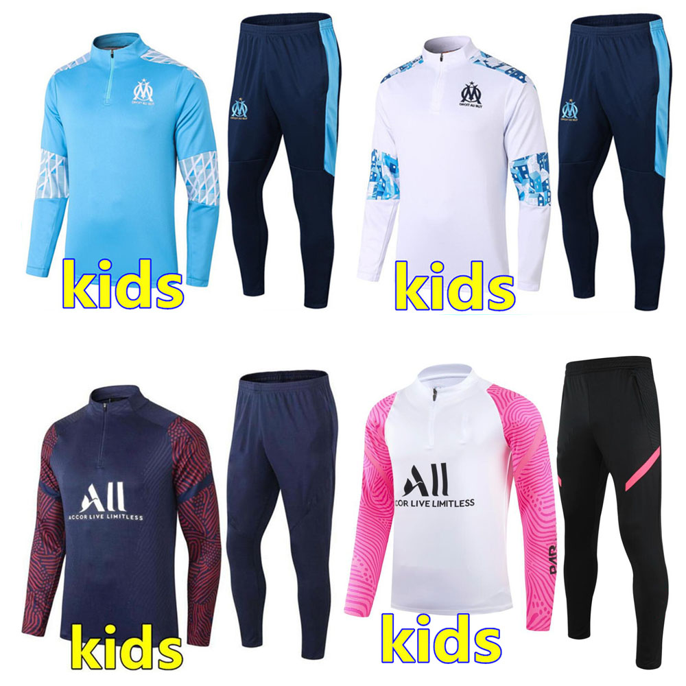 

20 21 kids soccer tracksuit football training suit 2020 2021 kids football tracksuit boys survetement chandal tuta, Black