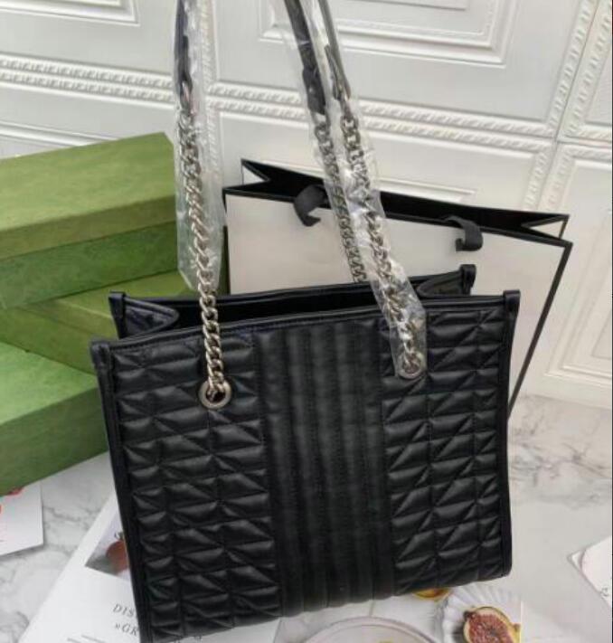 

Fashion Marmonts Geometric silver Chain Tote Bag Ophidia MM BM 26x18x11cm Totes Shoulder bags Designer Handbag Purse Wallets, White