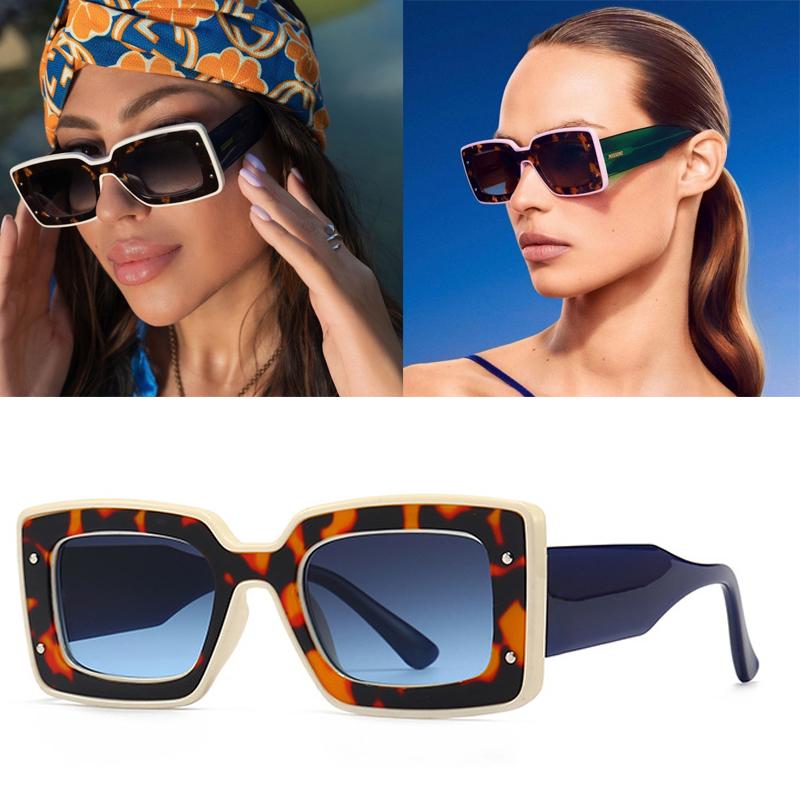 

Sunglasses 2022 DPZ Fashion Designer Oversized Women Vintage Shield Cool Ins Sun Glasses
