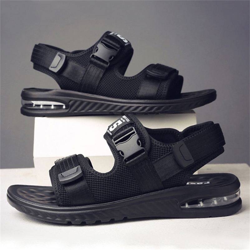 

Fashion Sandals Men Shoes Summer Gladiator Man Beach Sandals Men's Outdoor Shoes Roman Men Casual Shoes Flip Flops Breathable 210701, Black