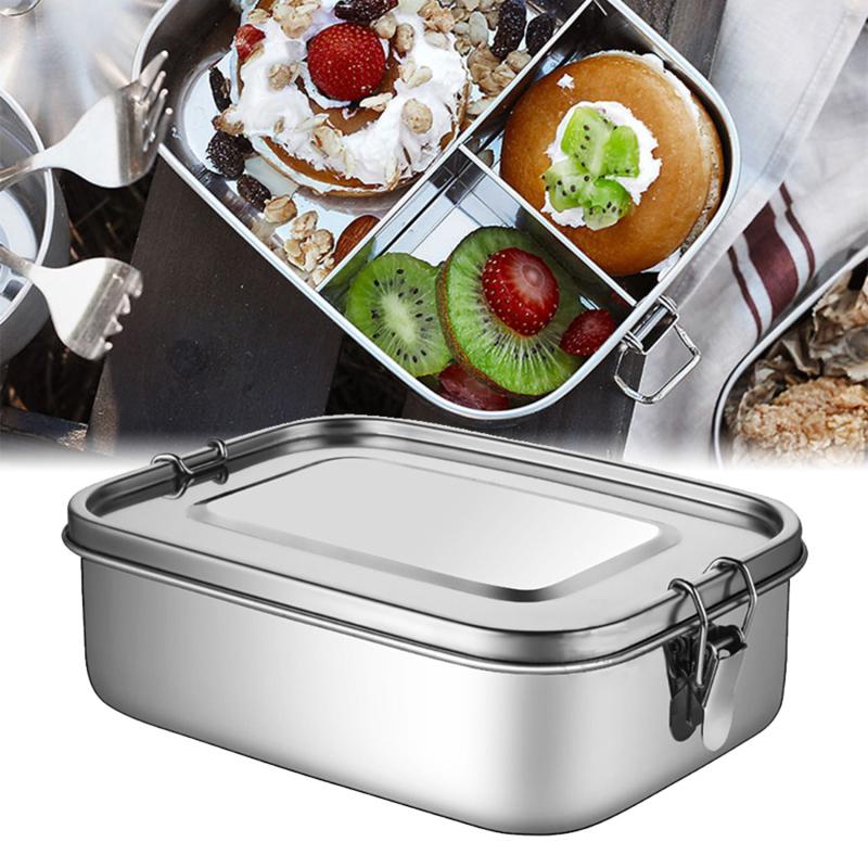 

Dinnerware Sets Lunch Box Grade Stainless Steel Anti-leak Bento Strong Tightness For Storing Various Fruits