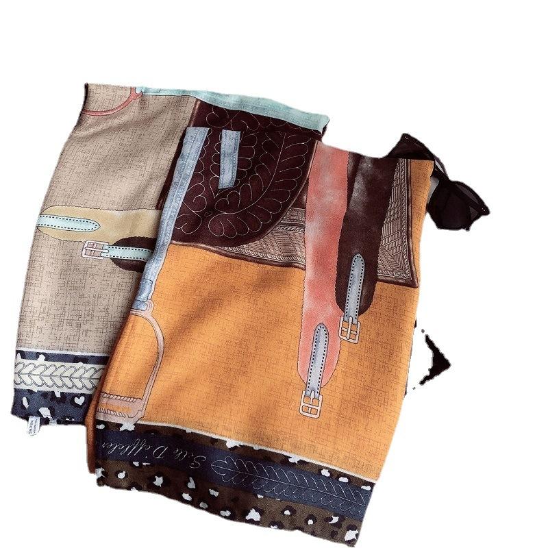 

Scarves Royalmaybe Scarf Sunscreen Shawl Summer Beach Towel Seaside Extra-large Gauze Multi-functional Silk Woman