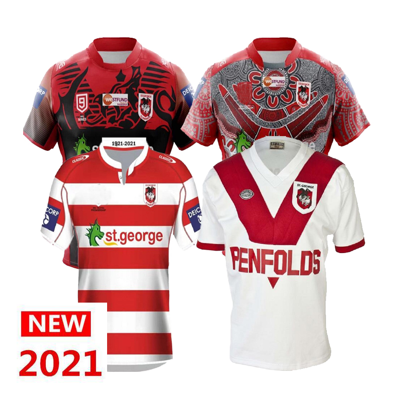 

New 2020 2021 Commemorative Indigenous Rugby Jerseys Rugby League Jerseys 19 20 21 ST GEORGE ILLAWARRA DRAGONS Nines Jersey S-5XL, Gray;blue