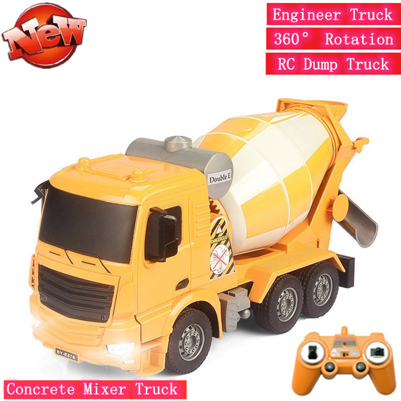 

High Simulaiton Concrete Mixer Truck Car Toy With Flash Light Remote Control RC Engineering Truck 360 Rotation RC Dump Truck To