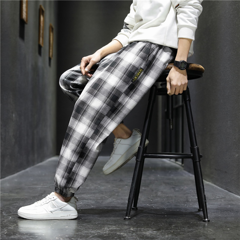 

2021 New Brand Sweatpants Mens Clothing Harajuku Joggers Cargo Pants Plus Size Casual Fashion Korea Style Trousers Plaid Clothes Ut6z, See chart