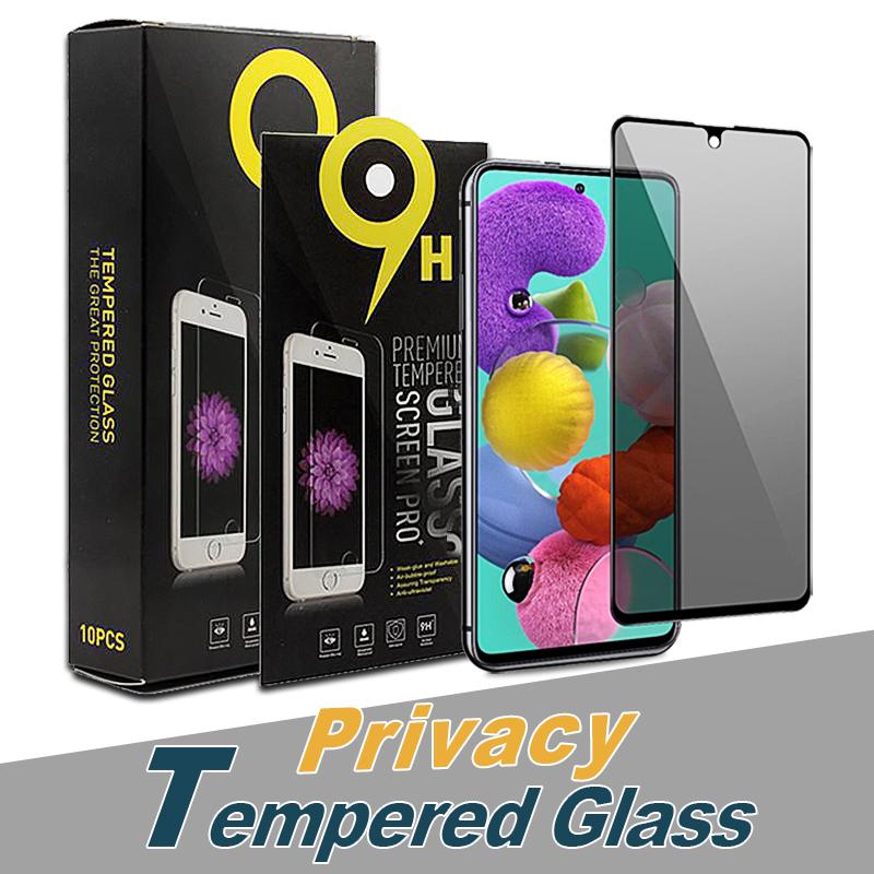 

Privacy Tempered Glass Anti-Spy Phone Screen Protector Protectors film For iPhone 14 13 12 Pro 11 XS Max Samsung Note 20 A71 A21s with Retail Package