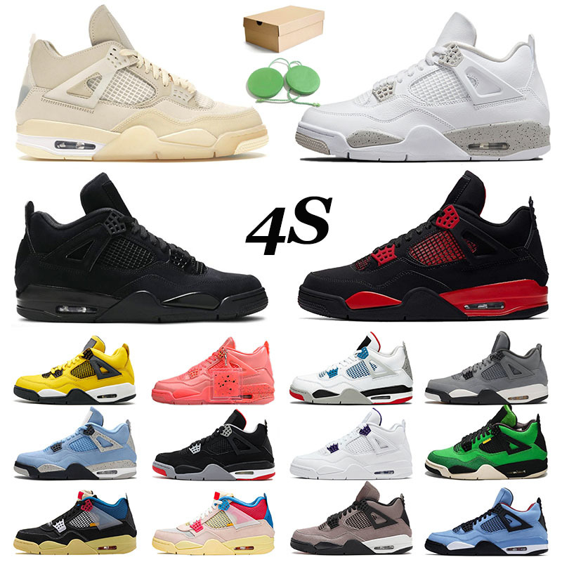 

Gift with Original Jumpman Basketball Shoes 4 Mens Womens 4s Iv Sail University Blue Taupe Haze Manila What the Cactus Jack Men, D35 36-47 lucid green rasta