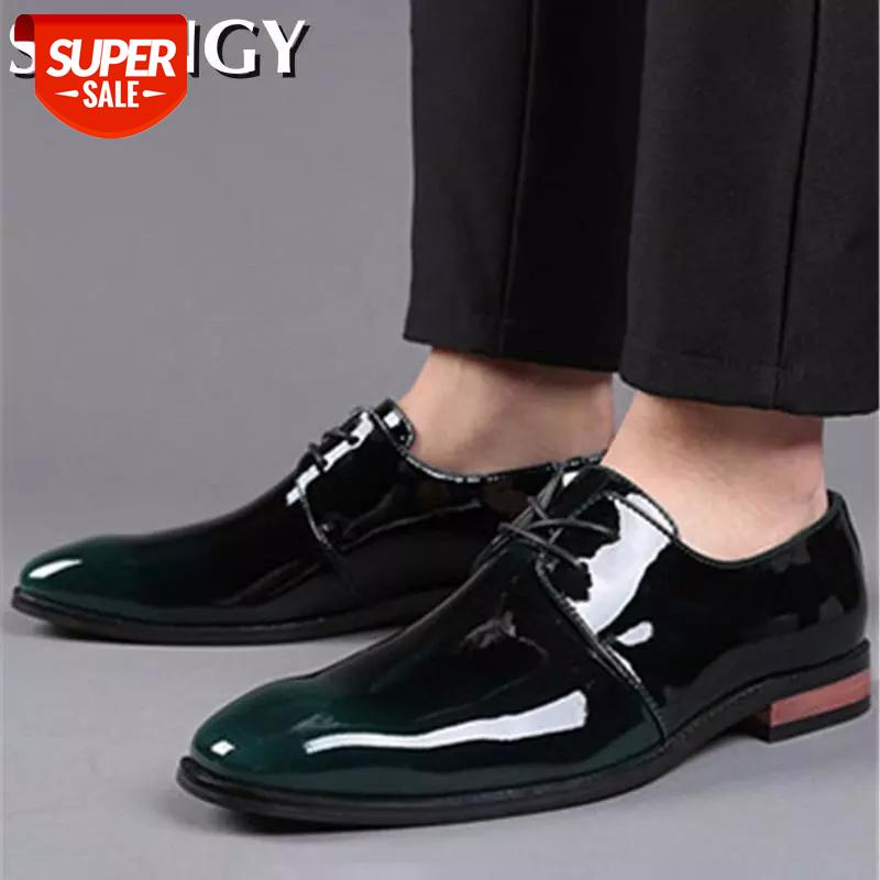 

2020 Fashion Men's Dress Shoes Brand Leather Pointed Toe Outdoor Oxfords Classic Business Formal Shoes Men Comforteble Zapatos #W09L