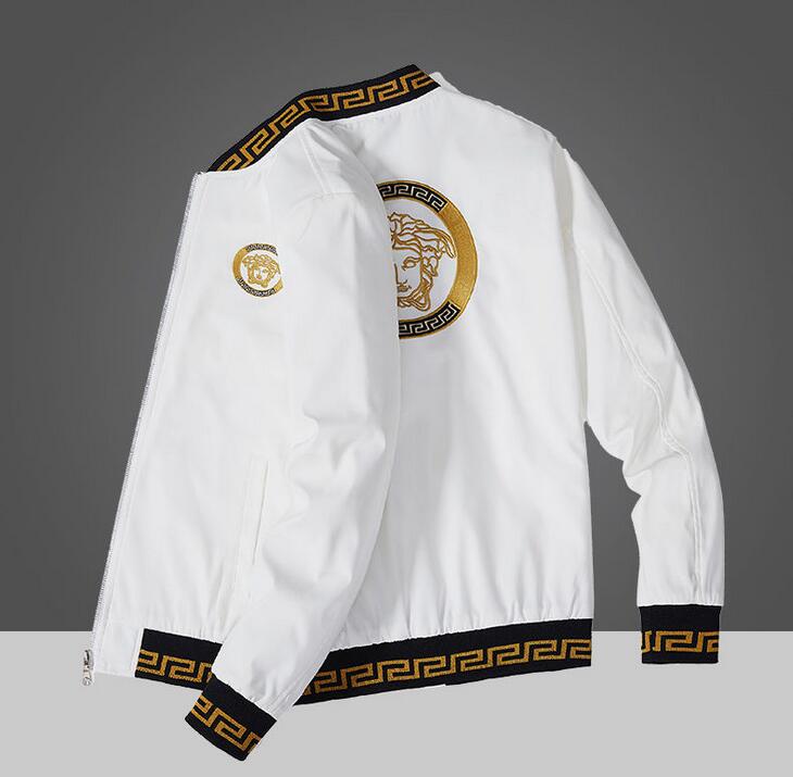 

High quality Men's Jacket casual Embroidery Cardigan Jacket Mens Sweater Zipper Coat Top Men Jacket Coat Baseball uniform, Black;brown