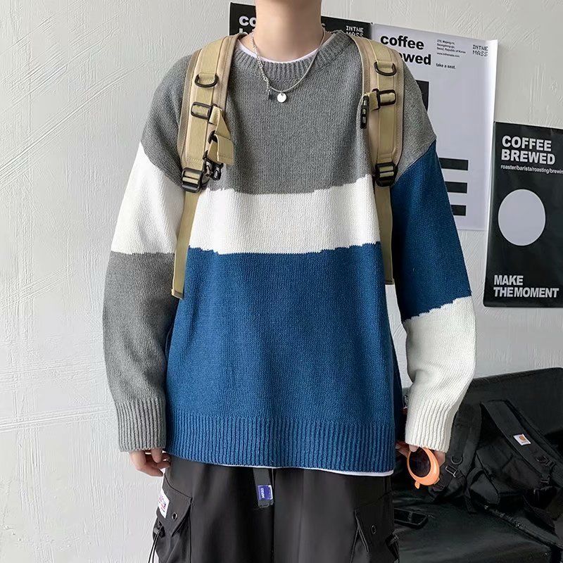 

2021 New Winter Sweater Men's Warm Fashion Casual O-neck Knitted Pullover Men Wild Knitting Sweaters Mens Clothes M-2xl Yfpt, Gray