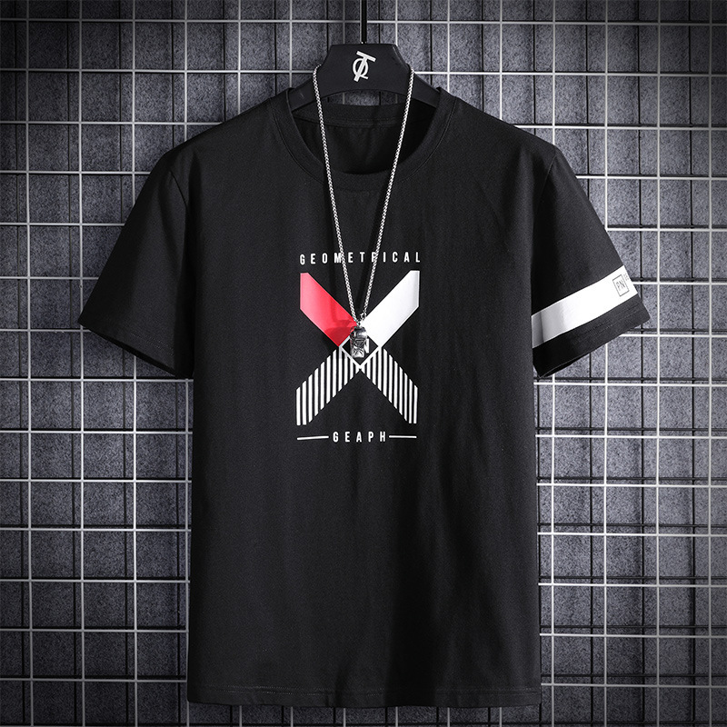 

New Sport Men's T-shirts Fashion Cool 2021 Summer Short Sleeves Black White Tshirt Top Tees 7xl 8xl Vg5u, 2012-xc 2