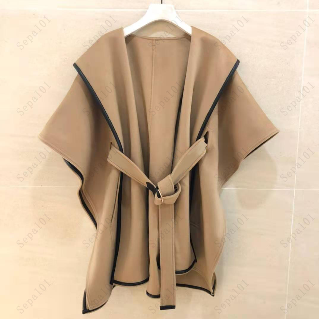 Womens Cape Autumn Women Bathrobe coat Outerwear Winter Coats Letter Pattern Trendy Lady Streetwear-image-756263640
